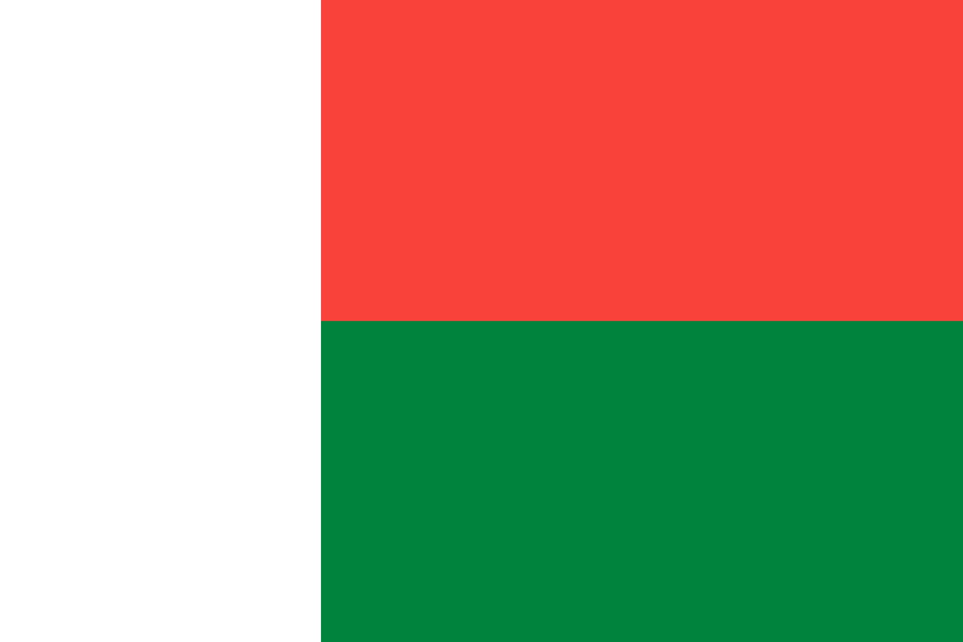 The flag of Madagascar
