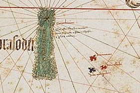 A planisphere map of Madagascar